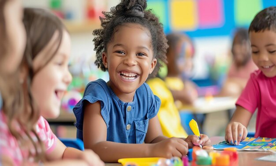 Children in an early childhood classroom