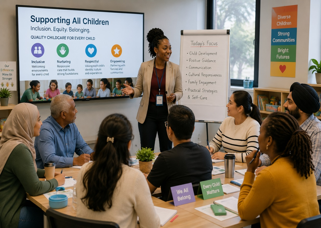 Professional training workshop for childcare providers